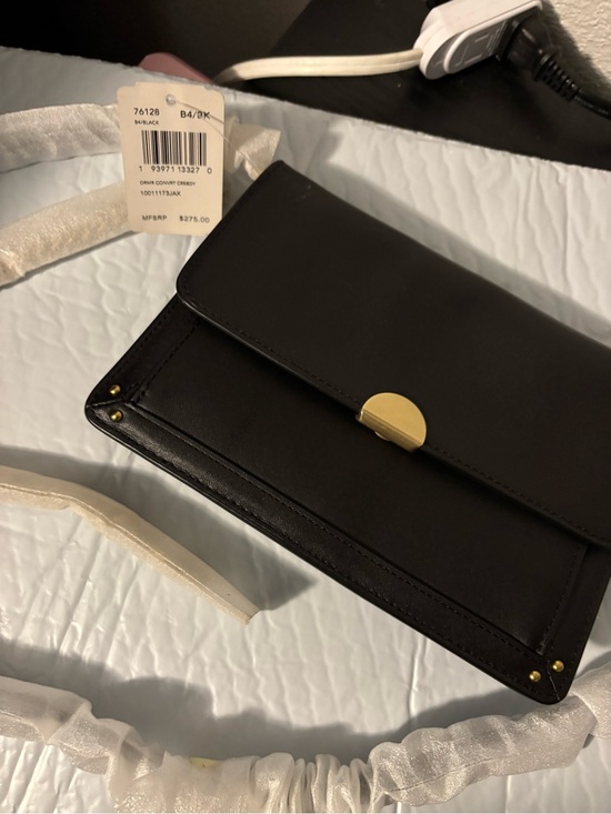 Coach Handbags - Coach Black Leather Crossbody with Gold-Tone Closure